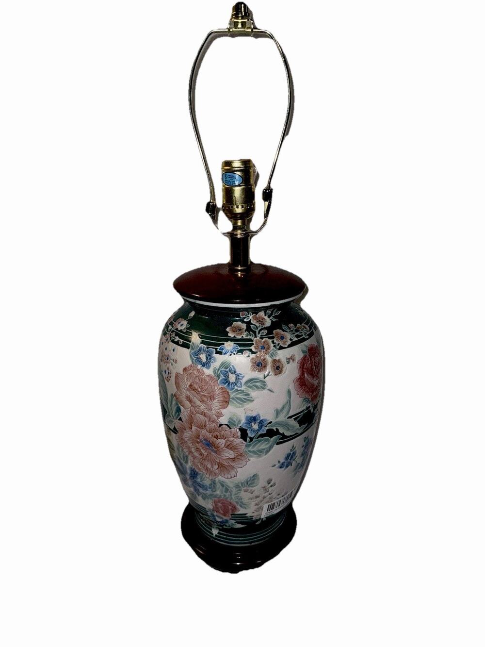 Vintage Antique Chinese Famille Rose Porcelain 18" Vase Lamp #2